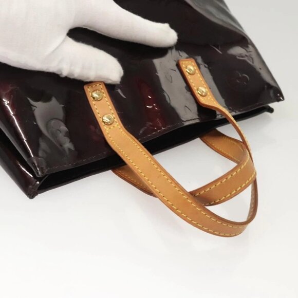 LOUIS VUITTON Monogram Vernis Reade PM Hand Bag Amarante LV Auth - Picture 7 of 16